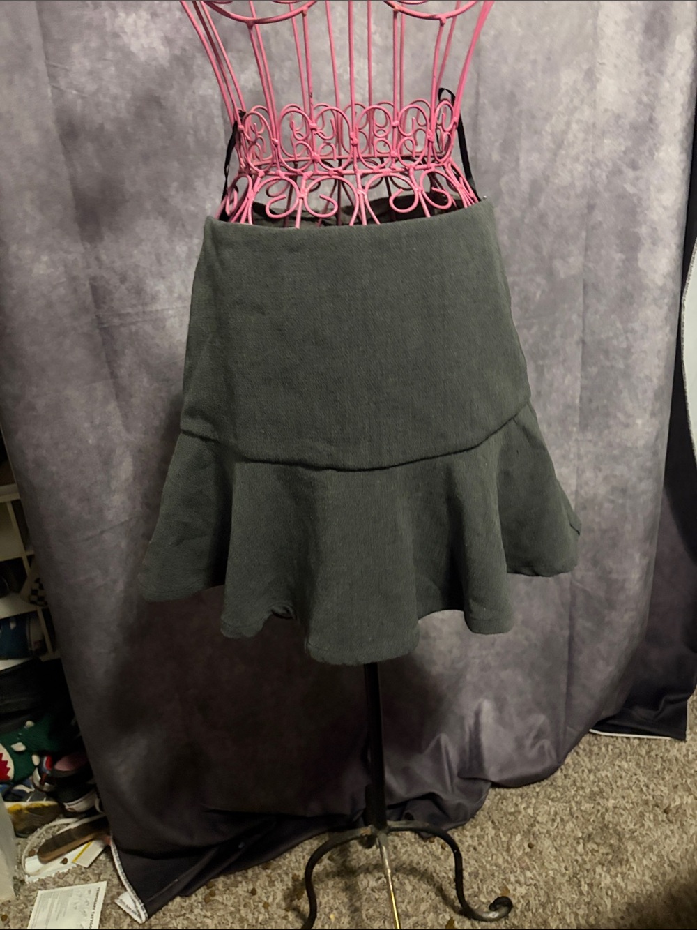 Women’s Dark Green Flared Skirt